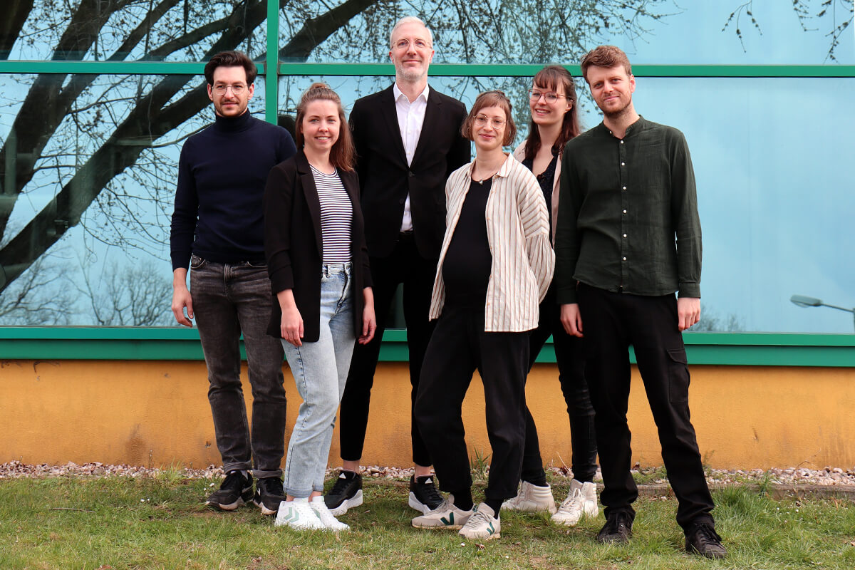 Das PINEO-Team der Universität Leipzig, von links: Khalil Al-Masarweh, Alexandra Süß Christian Herbig, Sarah Doberitz, Dorothea Krause, Felix Blumenstein.